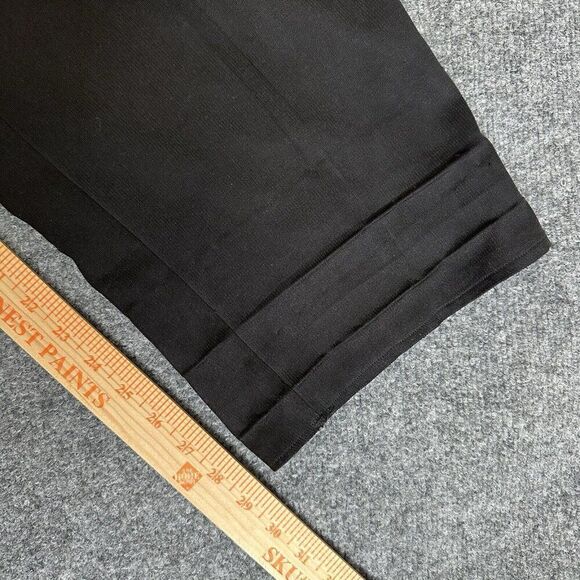 Tommy Bahama Dress Pants Mens 40 (38x29) Black Silk Pleated High Rise‎ Adult - Picture 7 of 9